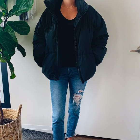 Black Puffer Coat - Picture 1 of 4